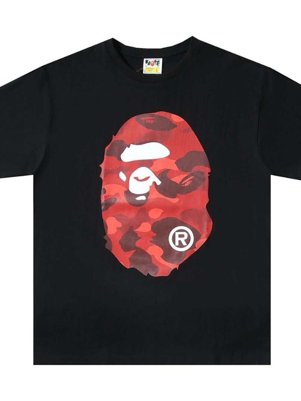 BAPE Color Camo Big Ape Head Tee Black/Red - Medium